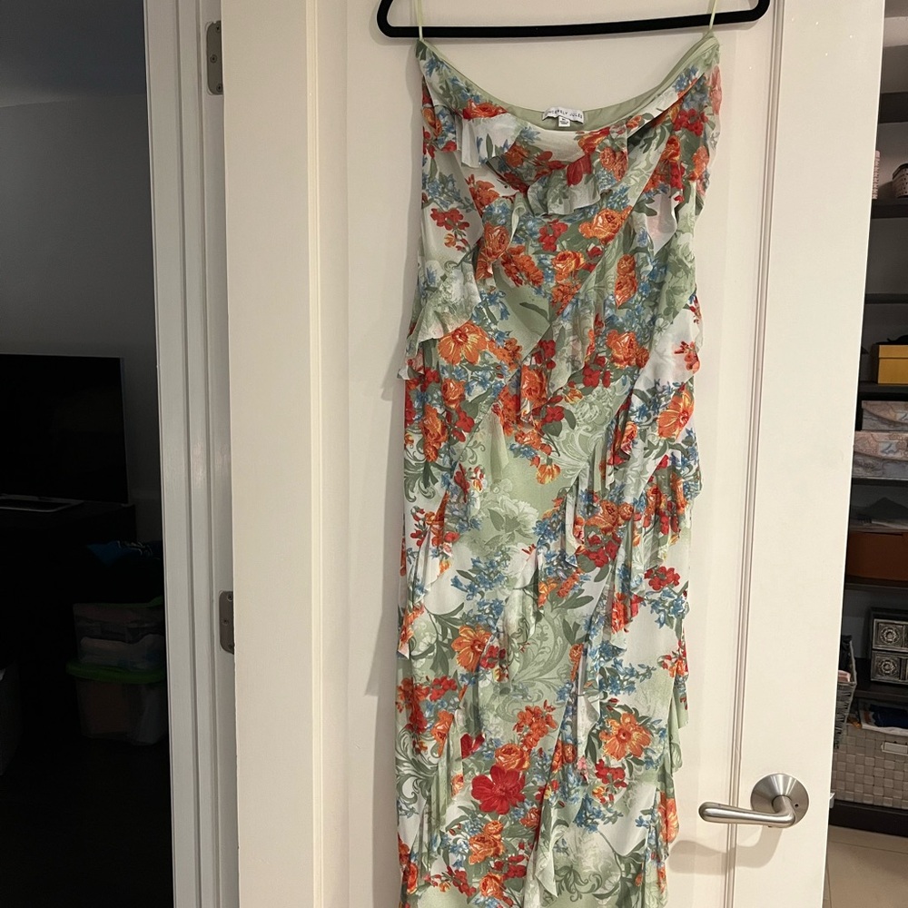 Sincerely Jules Vibrant Floral Ruffle Dress